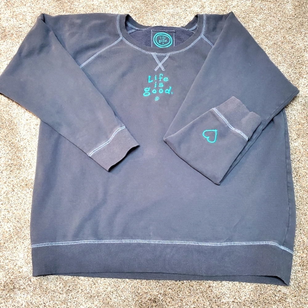 Life is good sz xl women's sweatshirt
